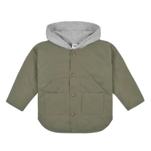 Gerber Baby Boys Green Quilted Hooded Jacket (12-24m)