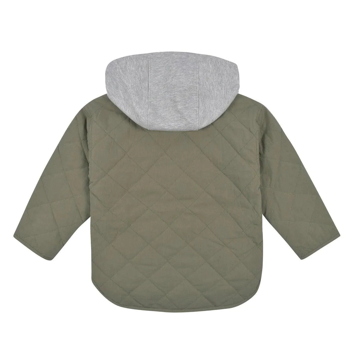 Gerber Baby Boys Green Quilted Hooded Jacket (12-24m)