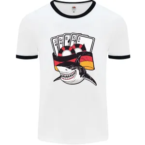 German Poker Shark Mens Ringer T-Shirt