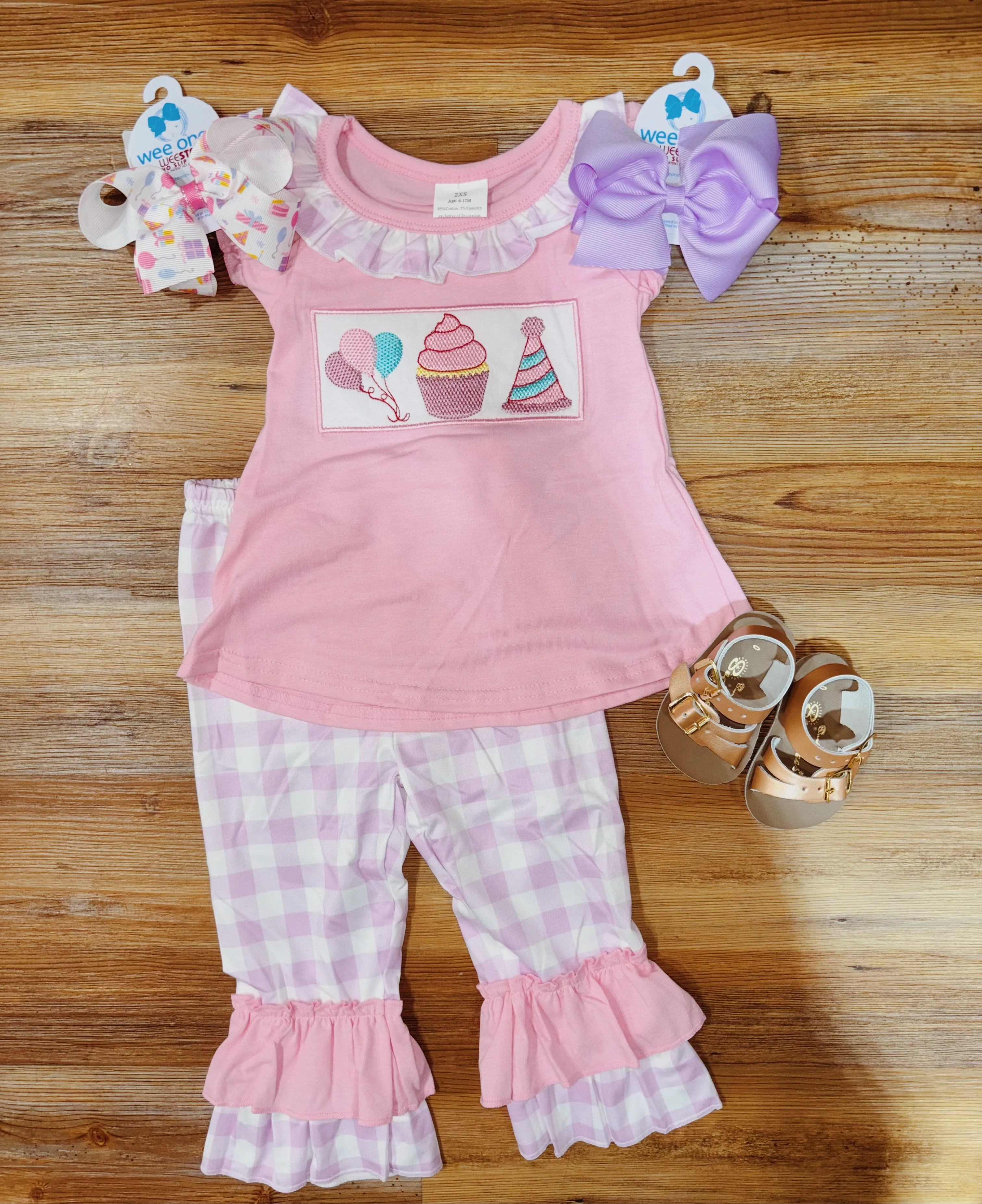 Girls Plaid Birthday Set