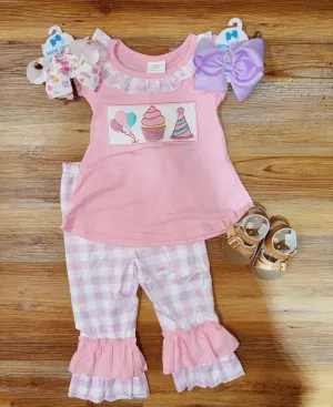 Girls Plaid Birthday Set