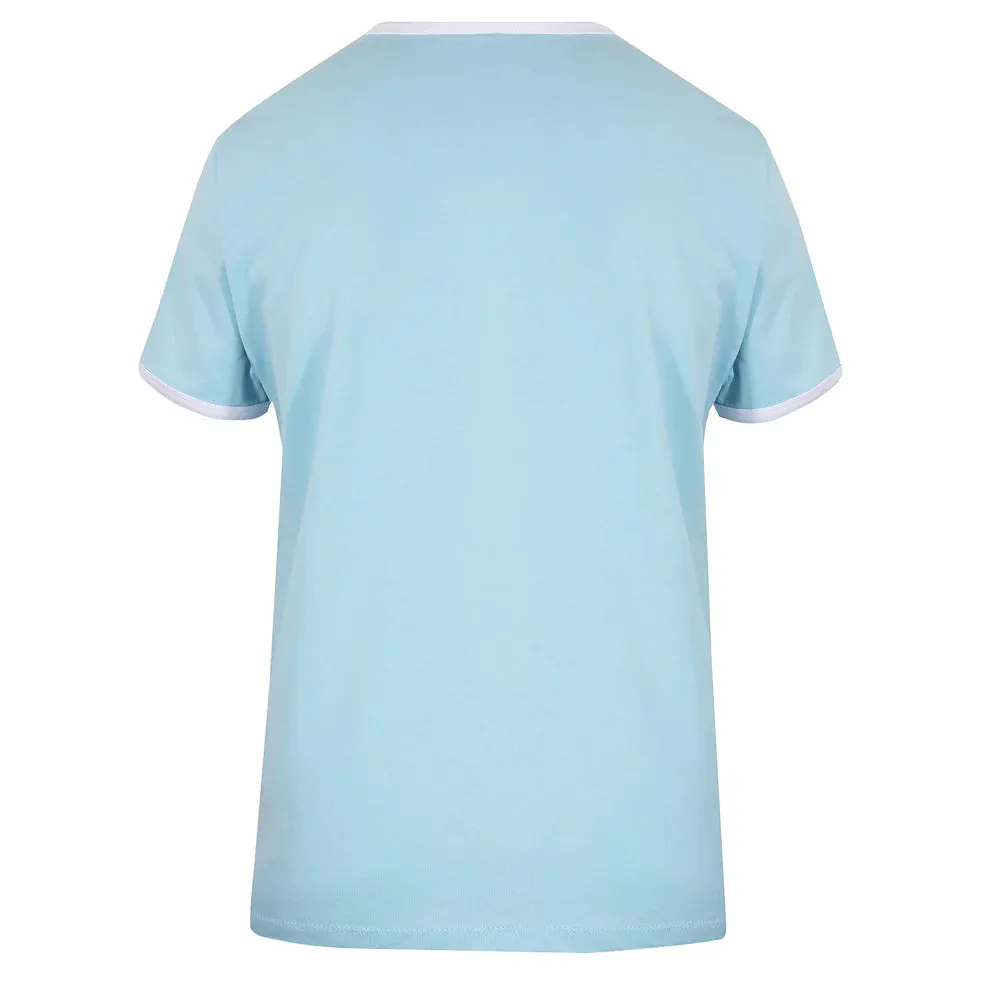 Gola Classics Printed Ringer Tee In Sky Blue