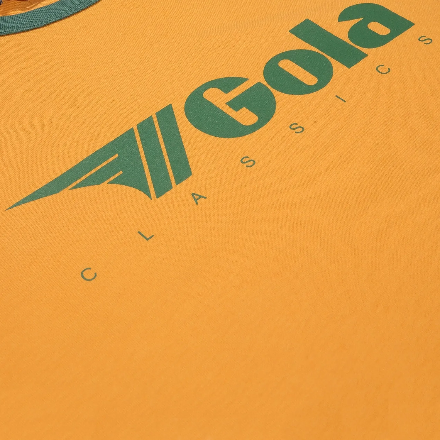 Gola Classics Printed Ringer Tee In Yellow/Green