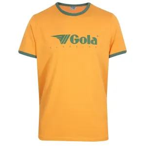 Gola Classics Printed Ringer Tee In Yellow/Green