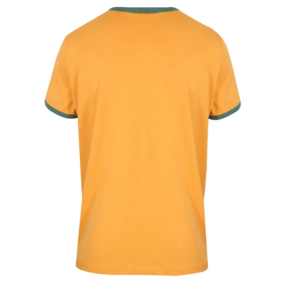 Gola Classics Printed Ringer Tee In Yellow/Green