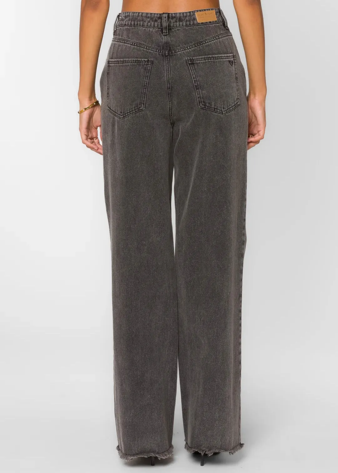 GOLD Hunt Grey Rise Denim Jeans