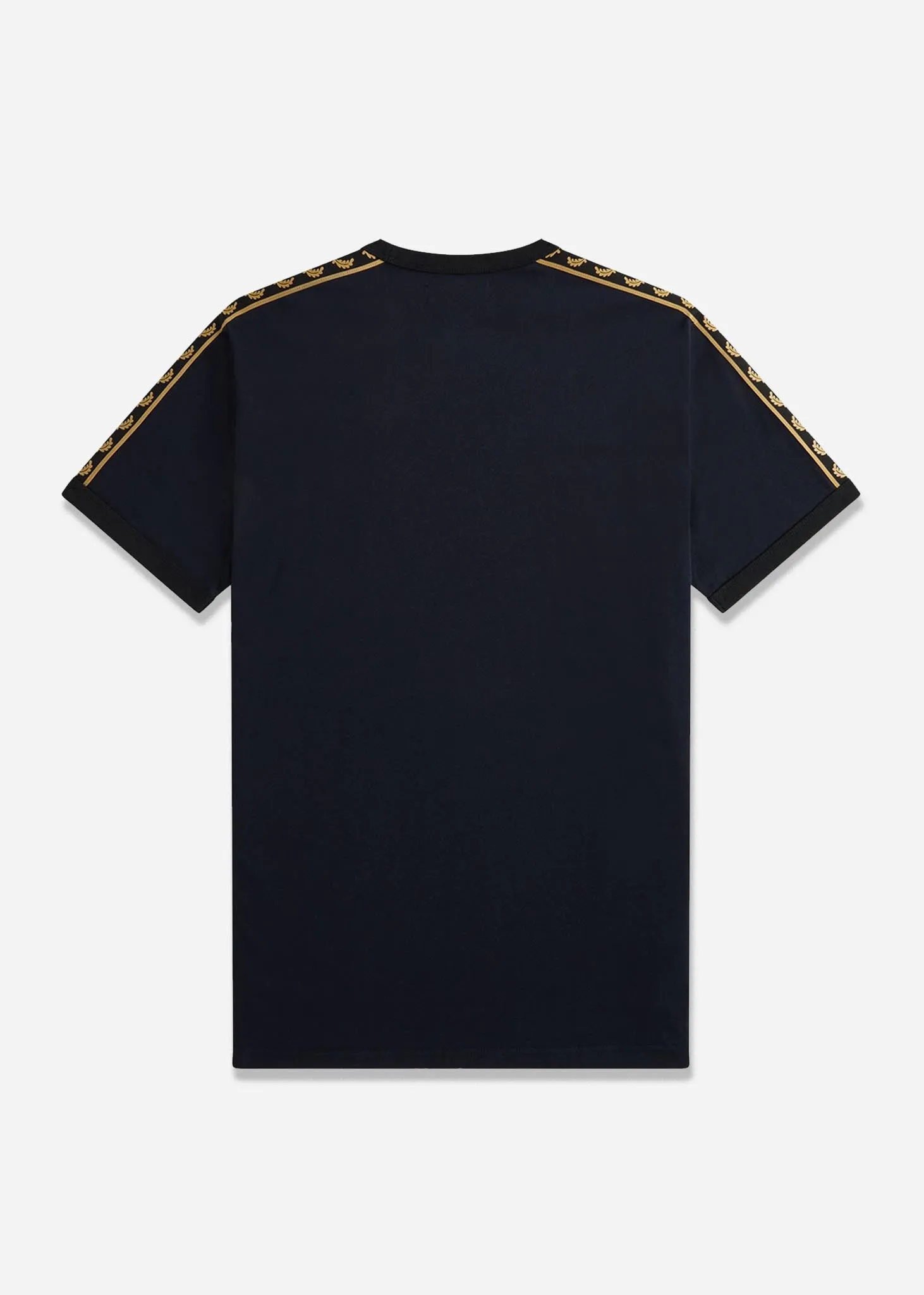 Gold taped ringer t-shirt - navy