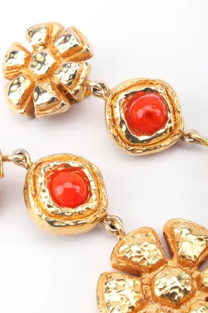 Golden Daisy Drop Earrings