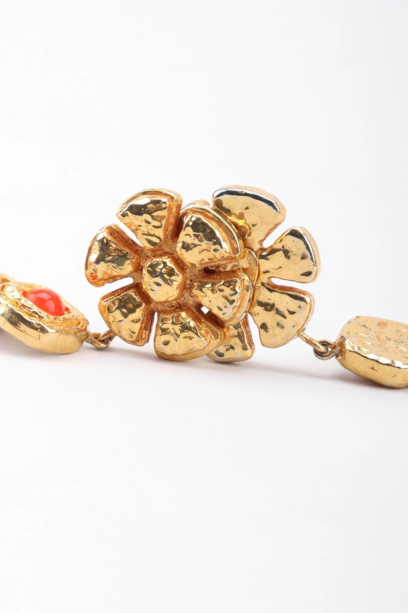 Golden Daisy Drop Earrings