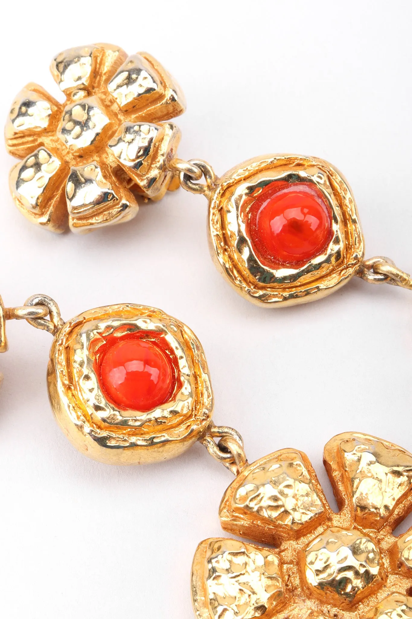 Golden Daisy Drop Earrings