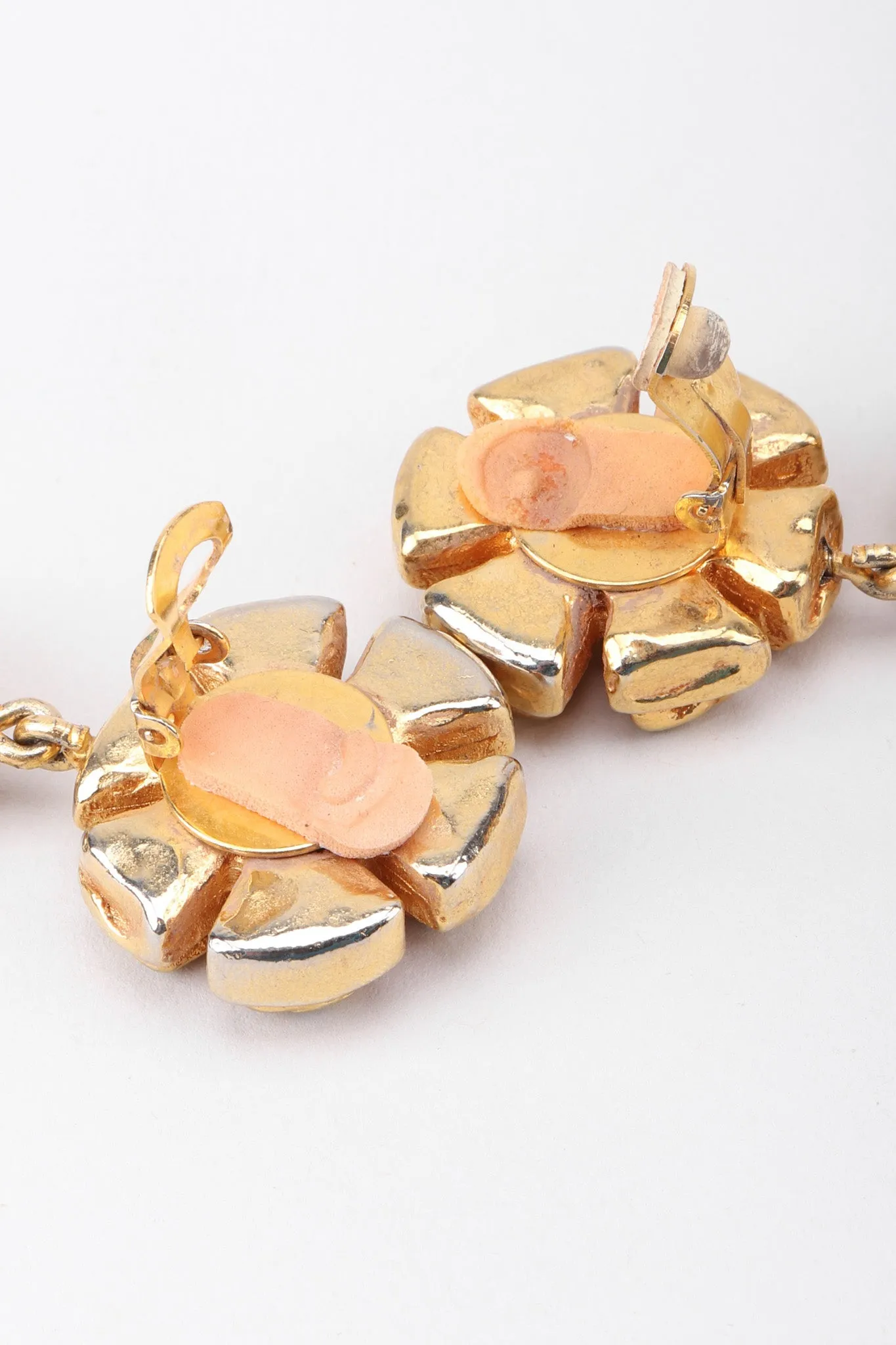 Golden Daisy Drop Earrings