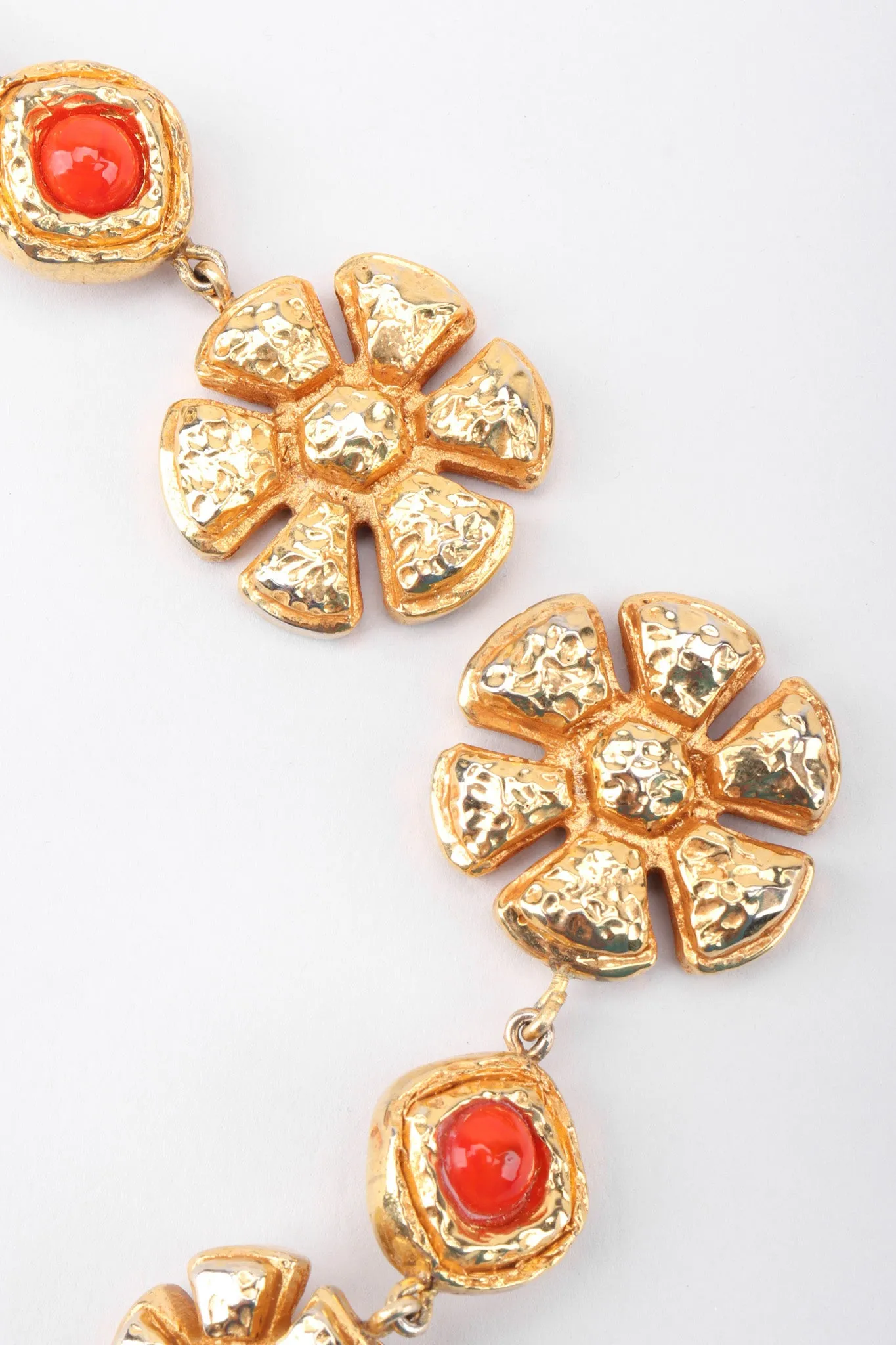 Golden Daisy Drop Earrings