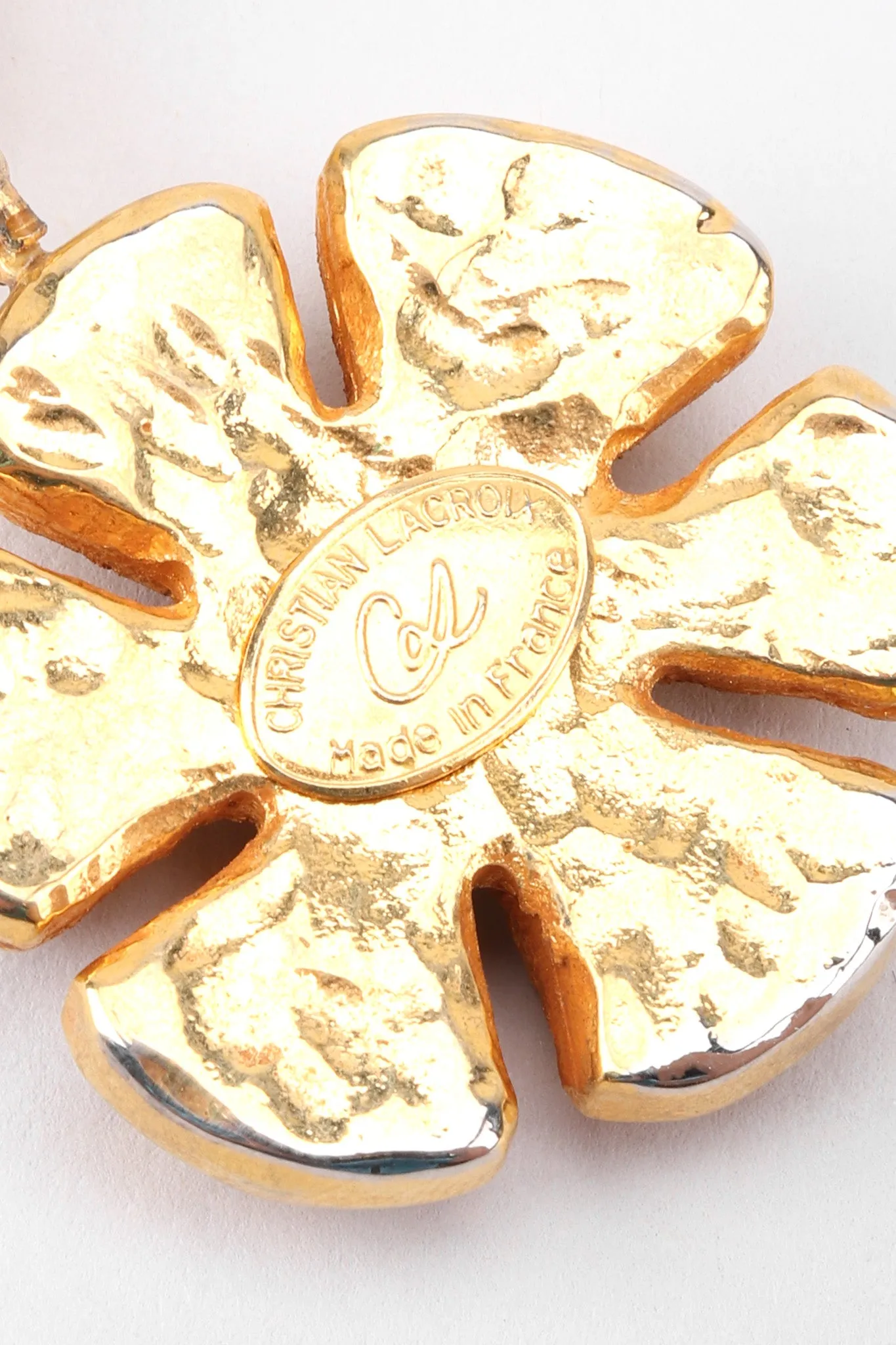 Golden Daisy Drop Earrings