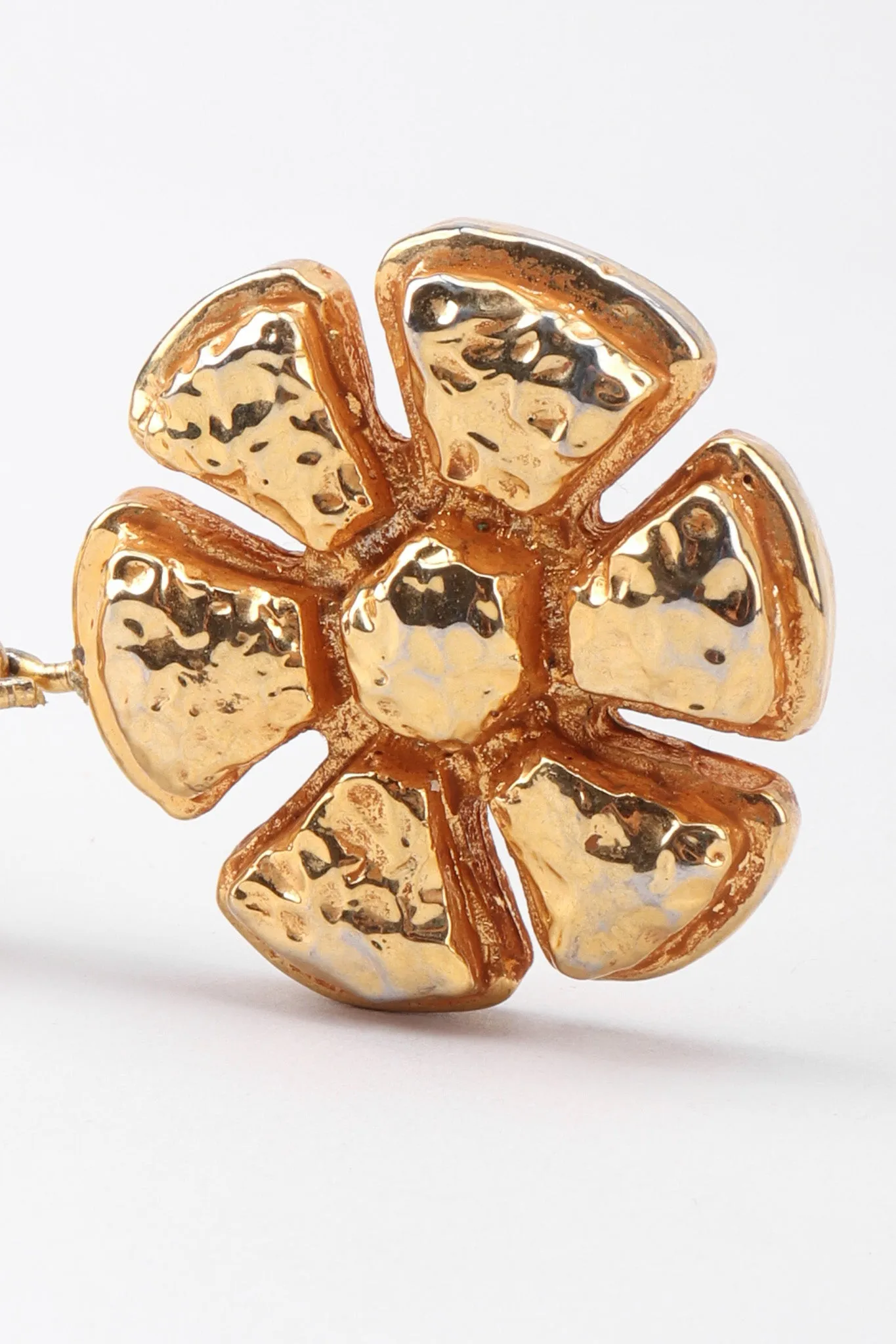 Golden Daisy Drop Earrings