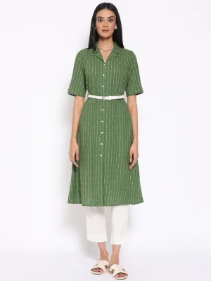 Green Printed kurta & Trousers Set