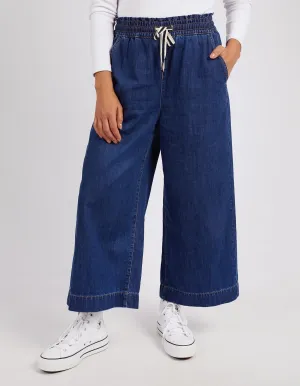 GRETA WIDE LEG PANT || DARK BLUE