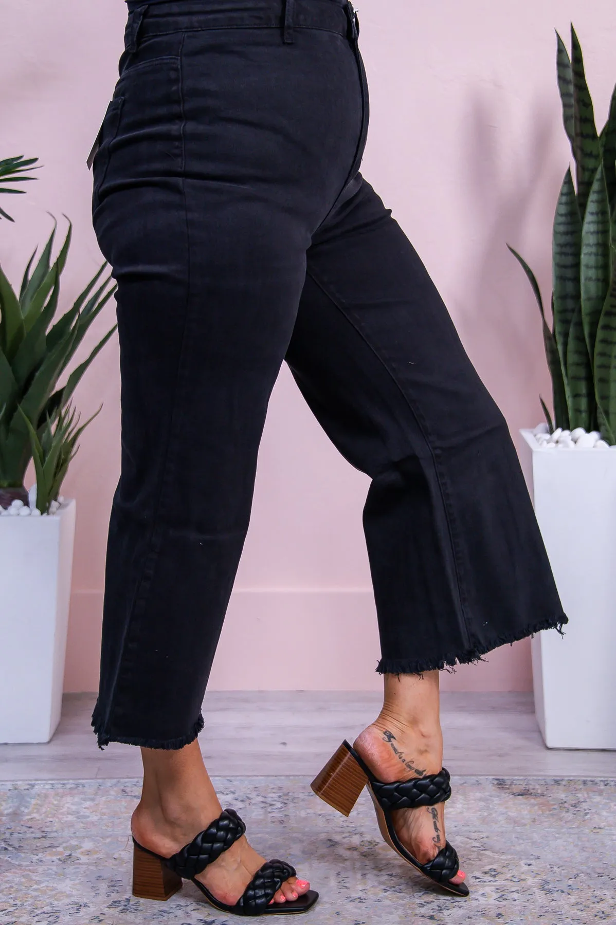 Harmony Black Solid Jeans - K1186BK