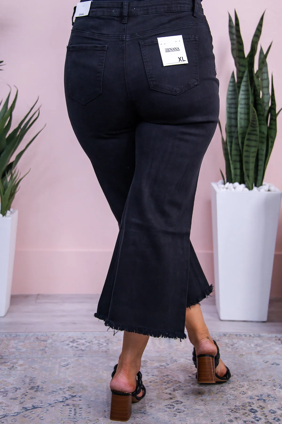 Harmony Black Solid Jeans - K1186BK