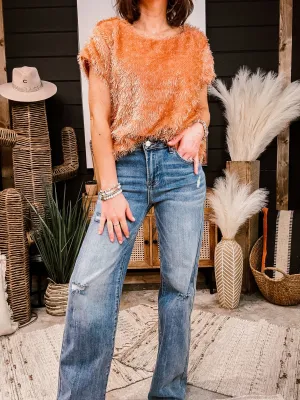 High Rise Vintage Wash Wide Leg Jeans