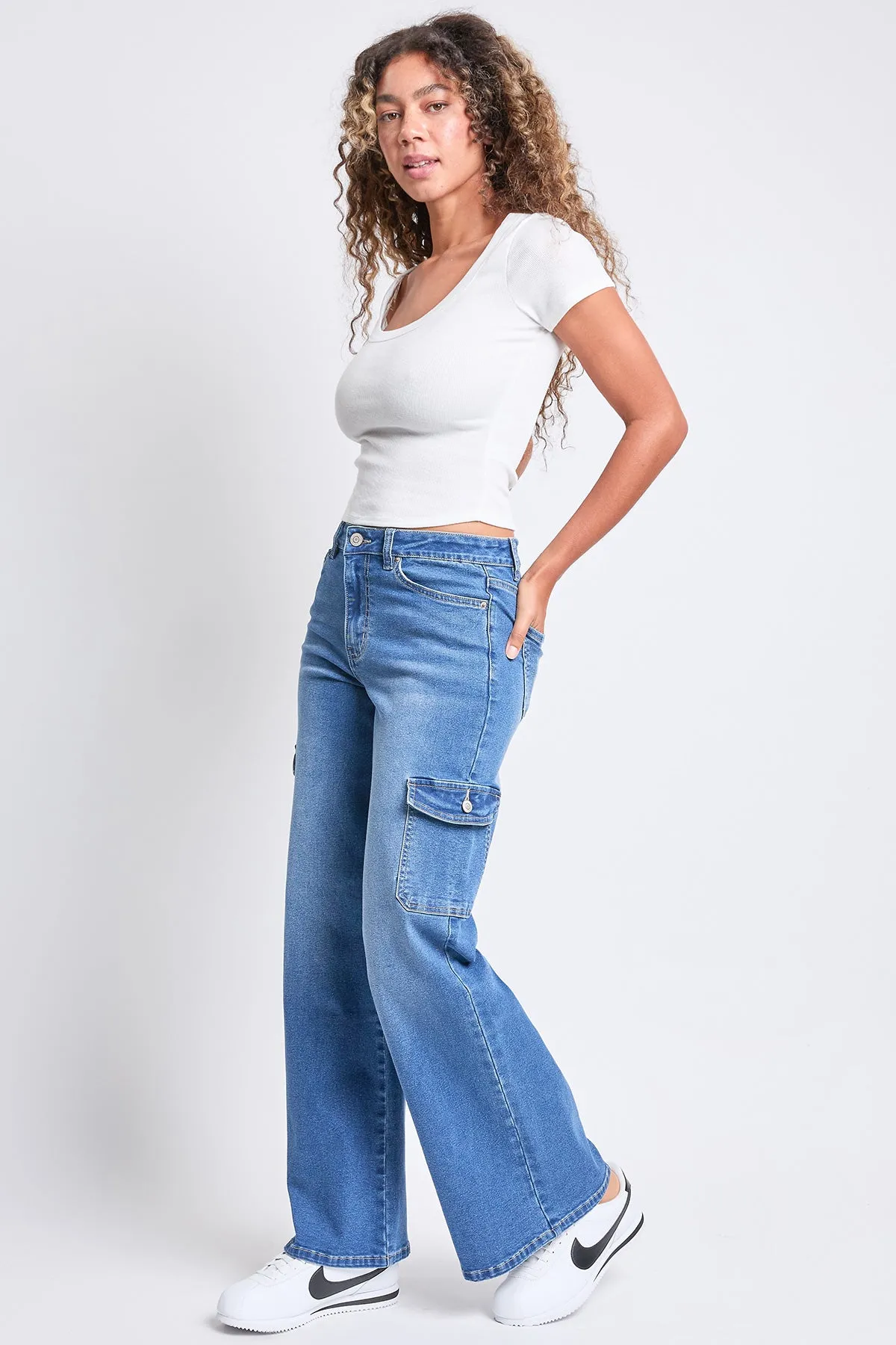 High Rise Wide Leg Skater Cargo Jeans, Pack of 12