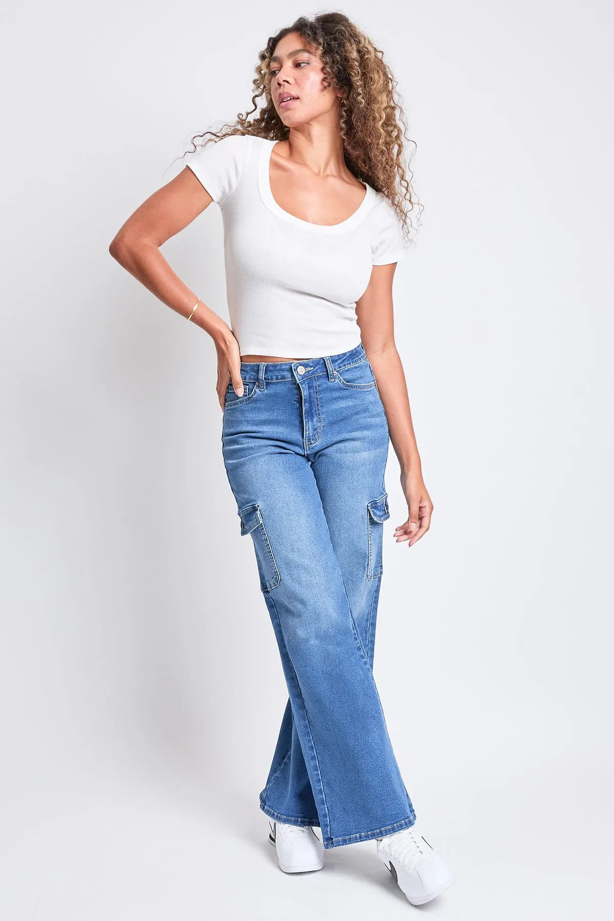 High Rise Wide Leg Skater Cargo Jeans, Pack of 12