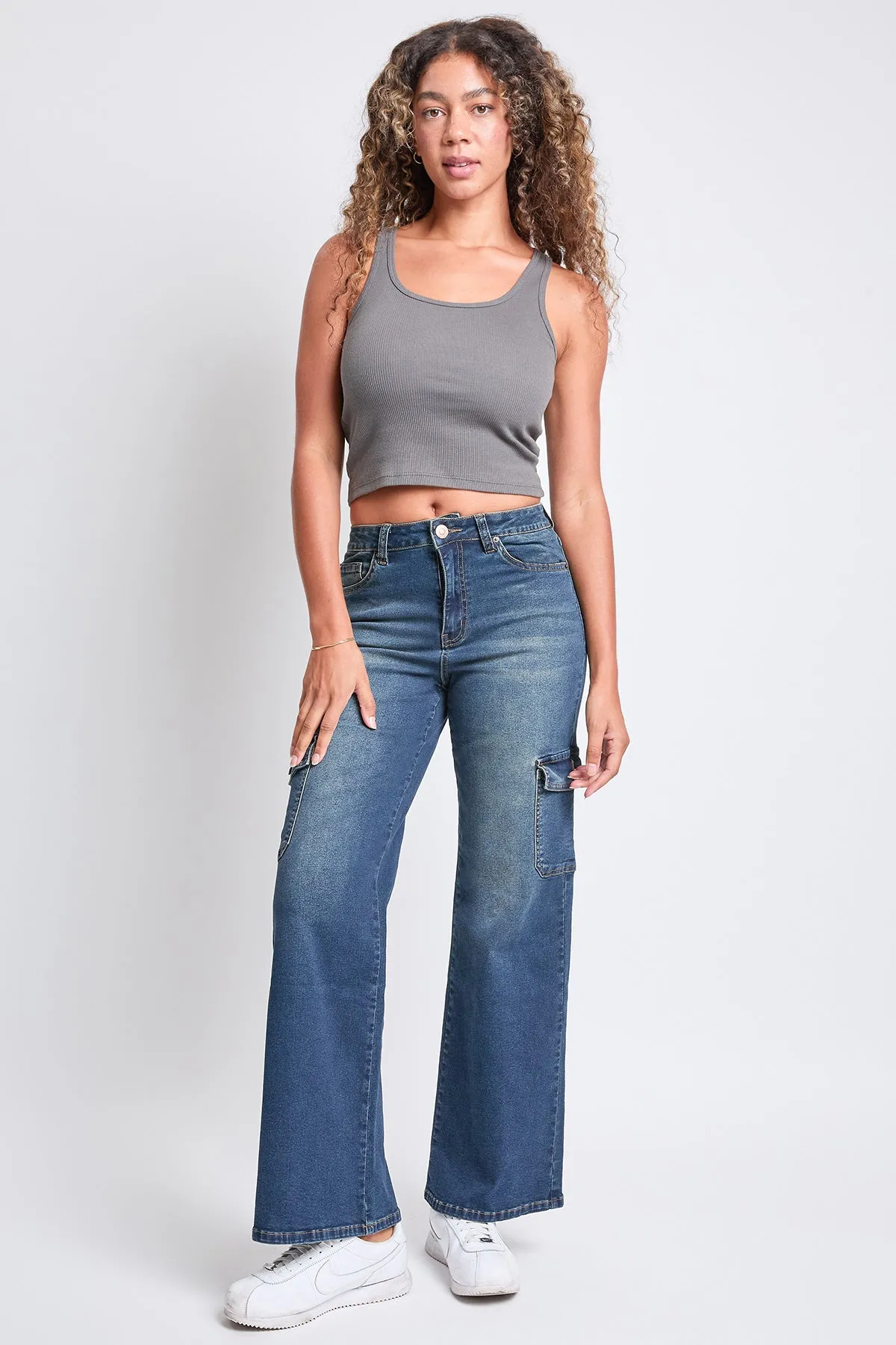 High Rise Wide Leg Skater Cargo Jeans, Pack of 12