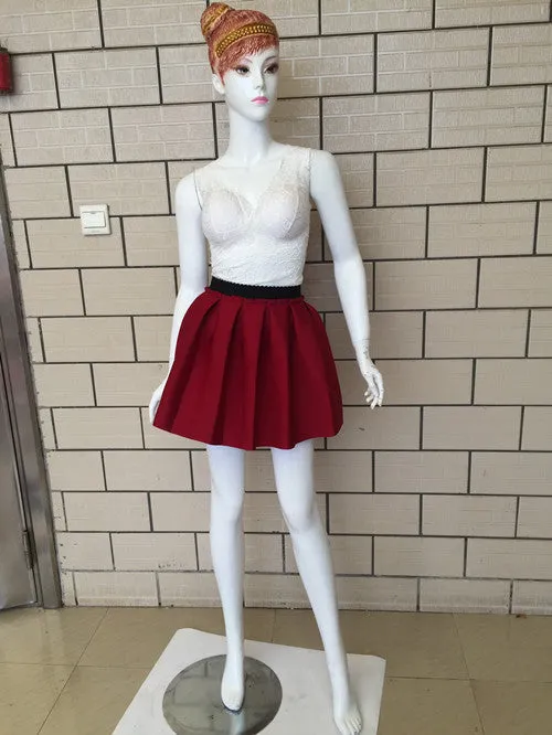 High Street Women Mini Skirt Ball Gown Underskirt High Waist Pleated Skirt For Girls