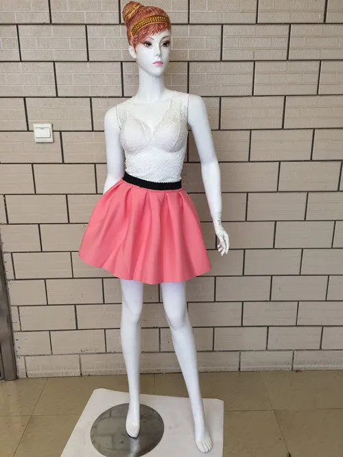 High Street Women Mini Skirt Ball Gown Underskirt High Waist Pleated Skirt For Girls