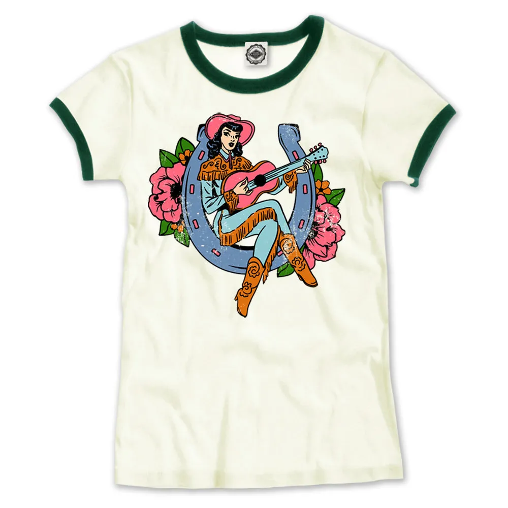 Honky Tonk Angel Women's Ringer Tee