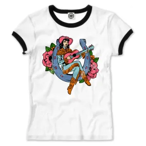 Honky Tonk Angel Women's Ringer Tee