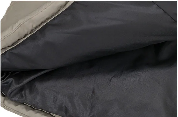 Hooded Water-resistant Puffer Jacket with Patchwork for Women
