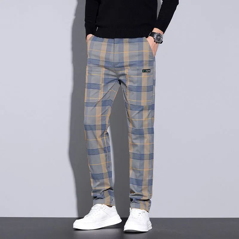 🥰Hot Sales - 50% OFF✨Men's Casual Plaid Pants with Pockets