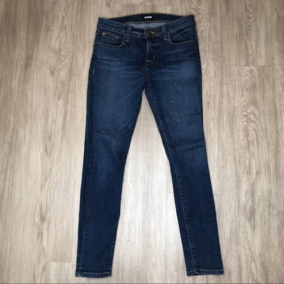 Hudson Jeans Women's Gratitude Dark Wash Krista Super Skinny Cropped Jeans sz 25