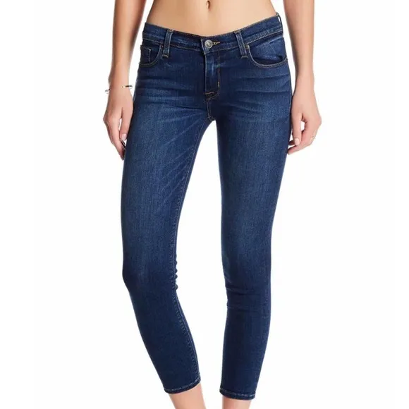 Hudson Jeans Women's Gratitude Dark Wash Krista Super Skinny Cropped Jeans sz 25