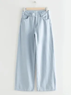 ICE BLUE WIDE LEG JEANS