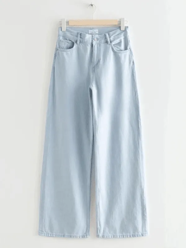 ICE BLUE WIDE LEG JEANS