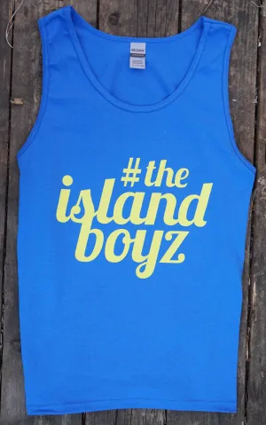 Island Boyz Tank Top Royal Blue with Yellow Logo
