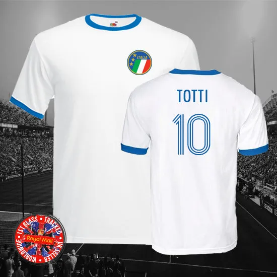 Italy Personalised & Legends Football Ringer T-shirt