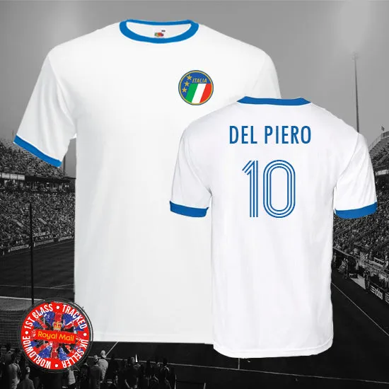 Italy Personalised & Legends Football Ringer T-shirt
