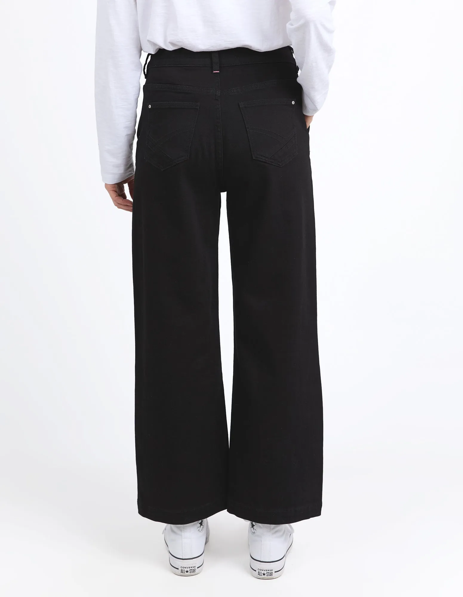 IZZY WIDE LEG JEAN || BLACK
