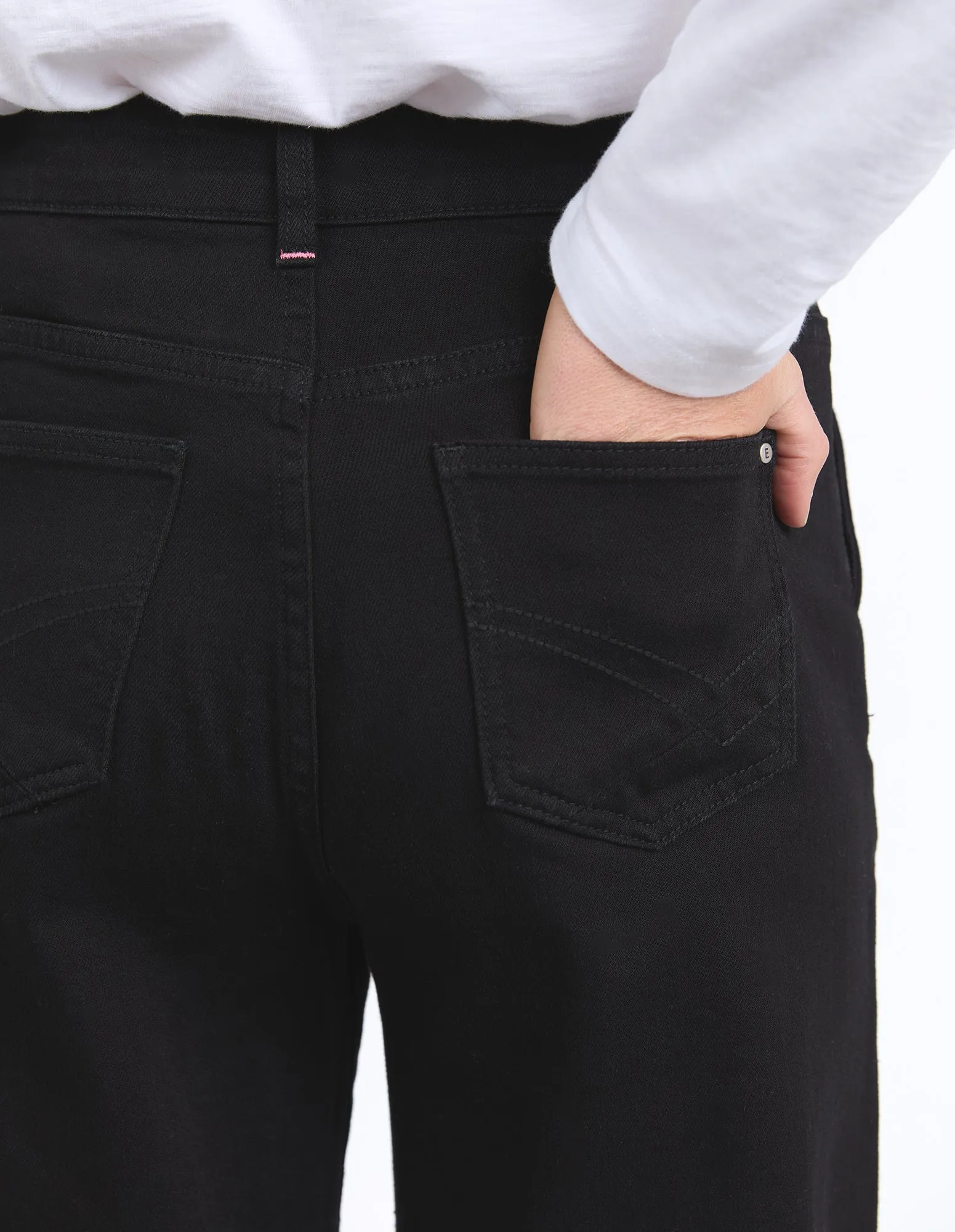 IZZY WIDE LEG JEAN || BLACK