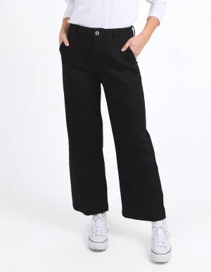 IZZY WIDE LEG JEAN || BLACK