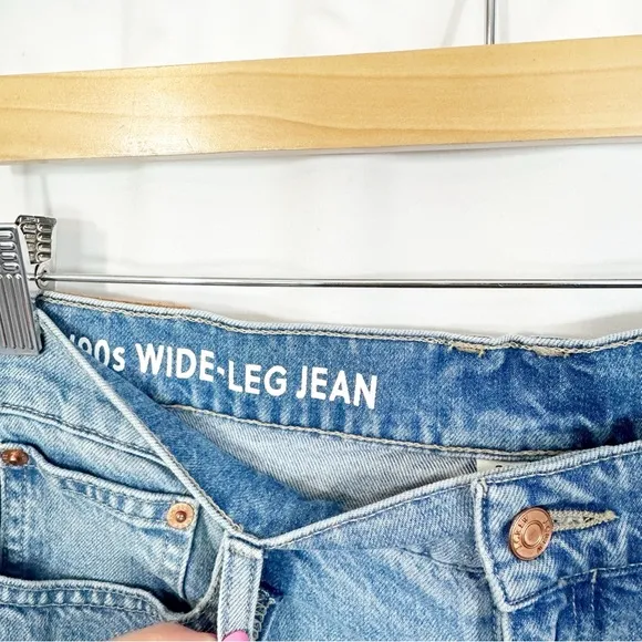 J. Crew 90s Wide Leg High Rise Denim Jeans