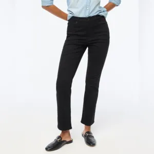 J Crew Factory NWT Flare Crop Black Jeans Size 26T in All Day Stretch