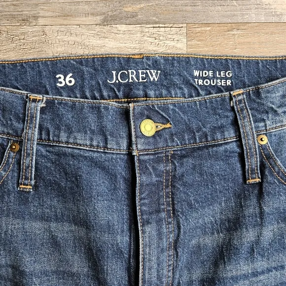 J. Crew Wide Leg Trouser Jeans Women's 36 BM845