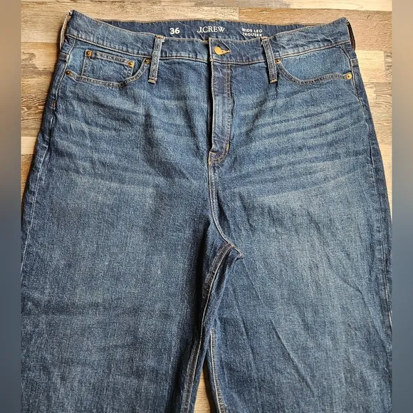 J. Crew Wide Leg Trouser Jeans Women's 36 BM845