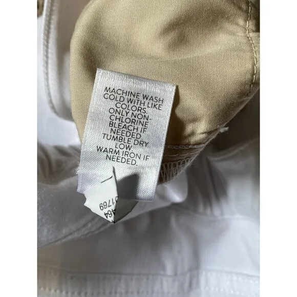 J Jill Denim Jeans White Full Leg Frayed Crops Size 24W Comfort Pockets NEW