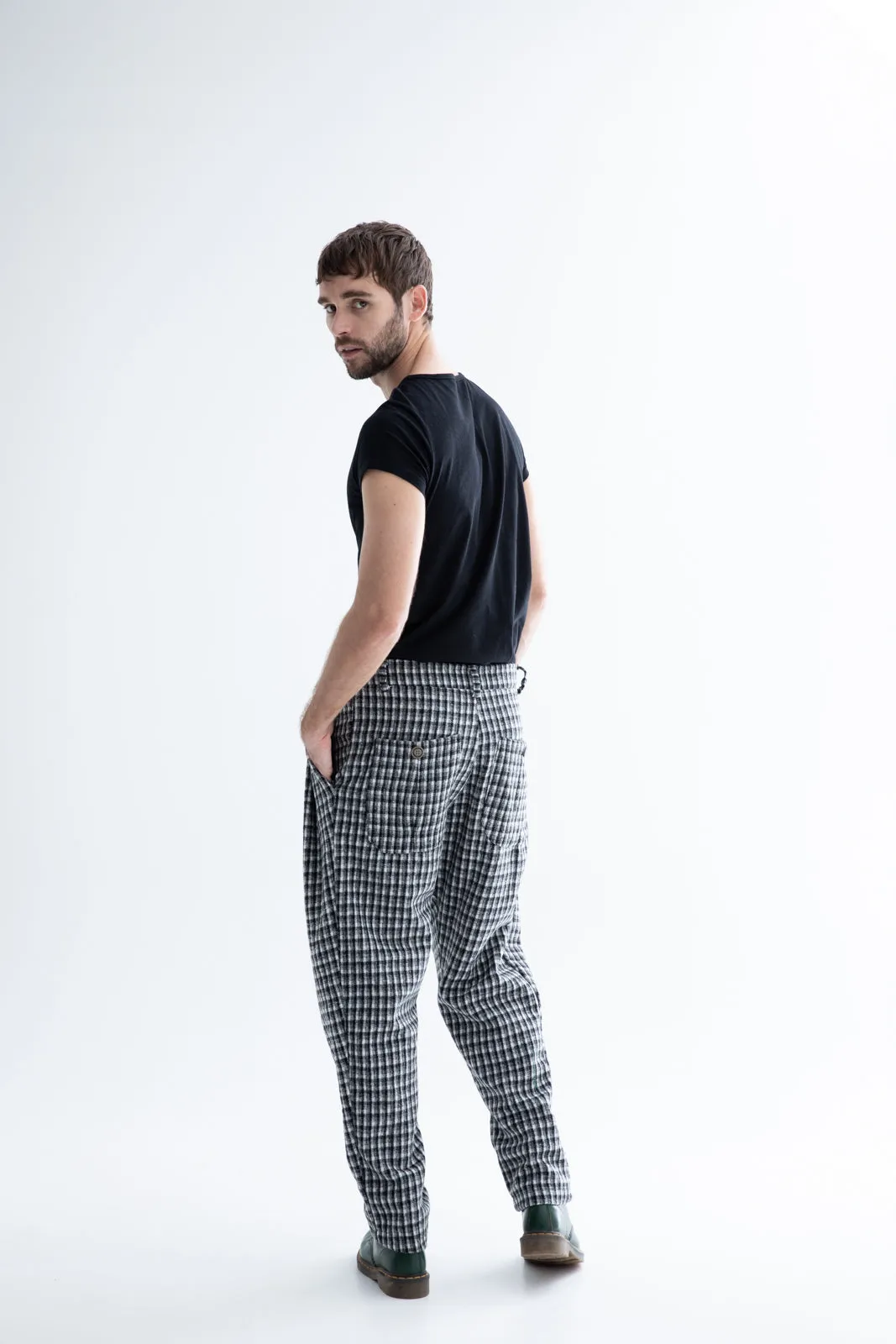 Jacopo Pants Plaid Black