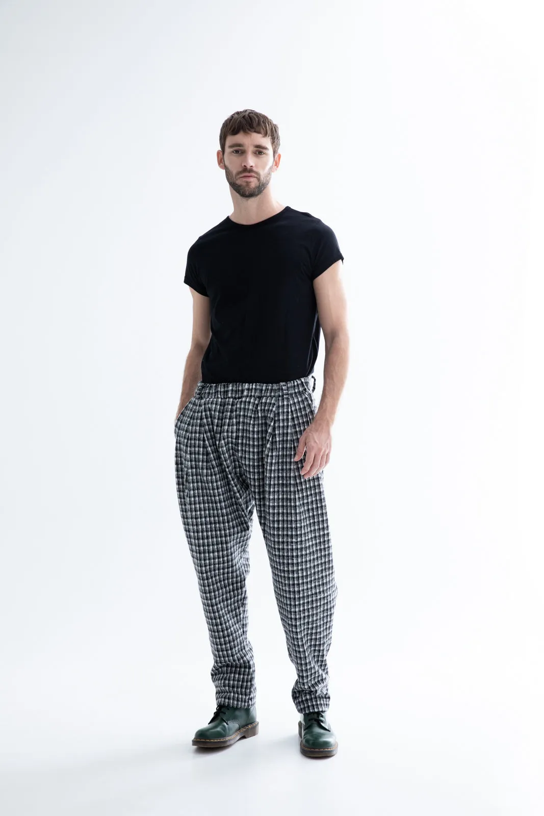 Jacopo Pants Plaid Black