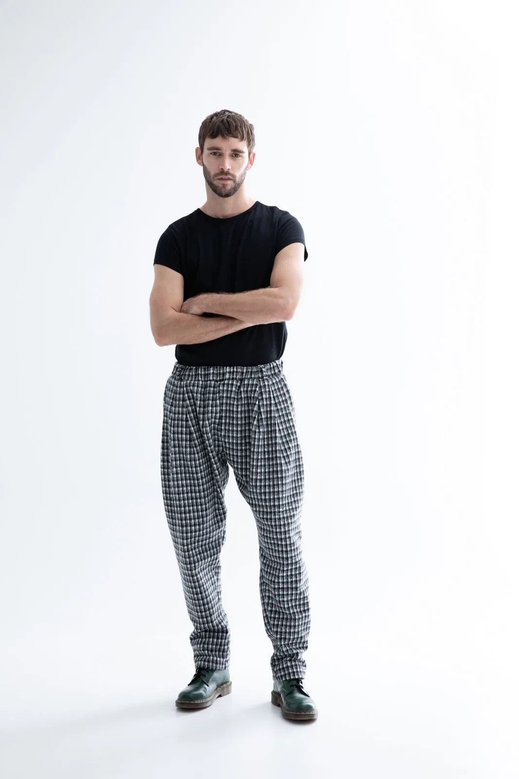 Jacopo Pants Plaid Black